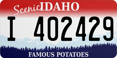 ID license plate I402429