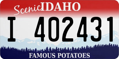 ID license plate I402431
