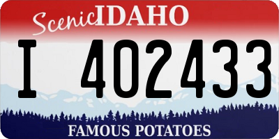 ID license plate I402433