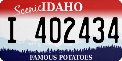 ID license plate I402434