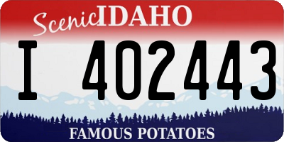 ID license plate I402443