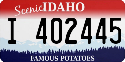 ID license plate I402445
