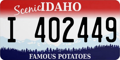 ID license plate I402449