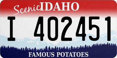 ID license plate I402451