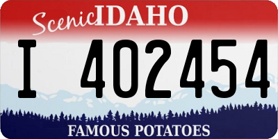 ID license plate I402454