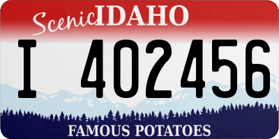ID license plate I402456