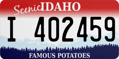ID license plate I402459