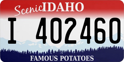 ID license plate I402460