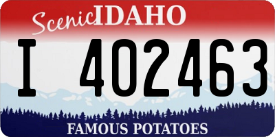 ID license plate I402463
