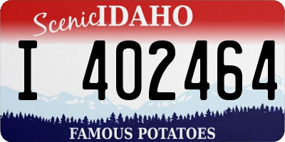 ID license plate I402464