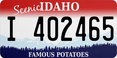 ID license plate I402465