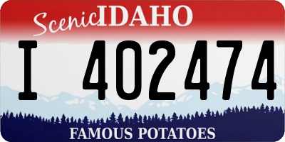 ID license plate I402474