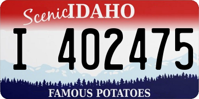 ID license plate I402475