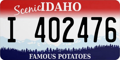 ID license plate I402476