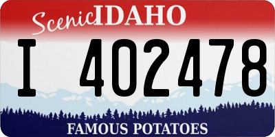 ID license plate I402478
