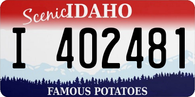 ID license plate I402481