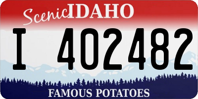 ID license plate I402482