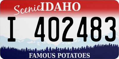ID license plate I402483