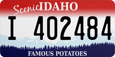 ID license plate I402484