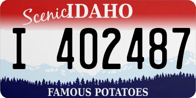 ID license plate I402487