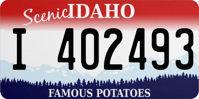 ID license plate I402493