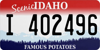 ID license plate I402496