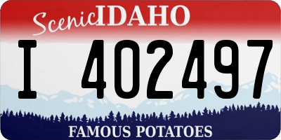 ID license plate I402497
