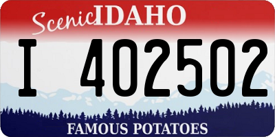 ID license plate I402502