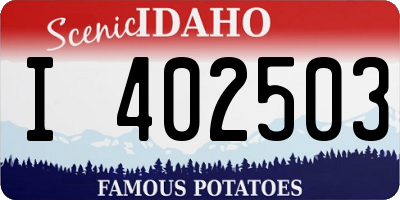 ID license plate I402503