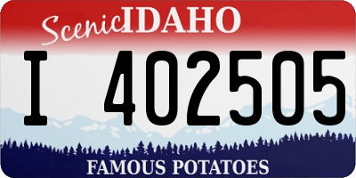 ID license plate I402505