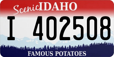 ID license plate I402508