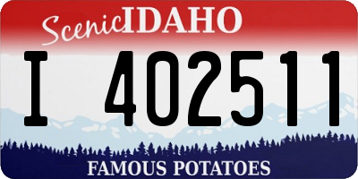 ID license plate I402511