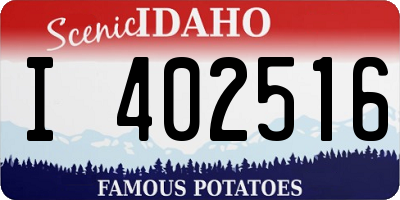 ID license plate I402516