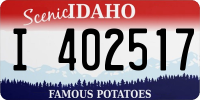 ID license plate I402517