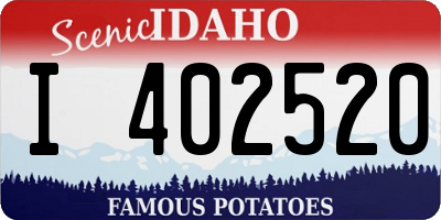 ID license plate I402520