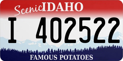 ID license plate I402522