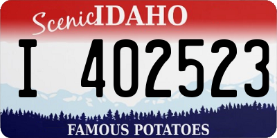 ID license plate I402523