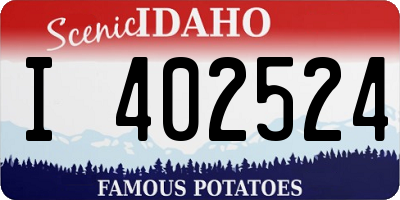 ID license plate I402524