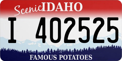 ID license plate I402525