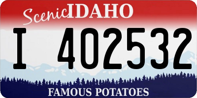 ID license plate I402532