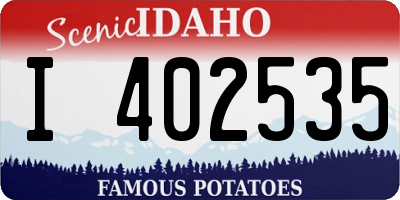 ID license plate I402535