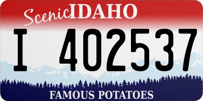ID license plate I402537