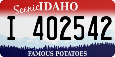ID license plate I402542