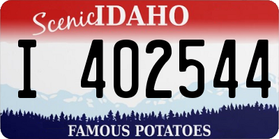 ID license plate I402544