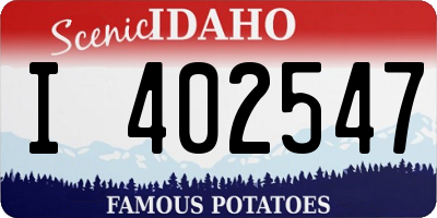 ID license plate I402547