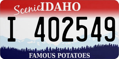 ID license plate I402549