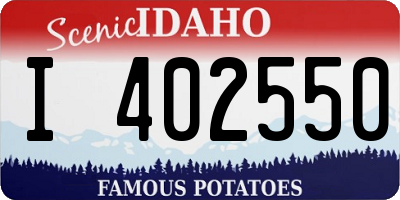 ID license plate I402550