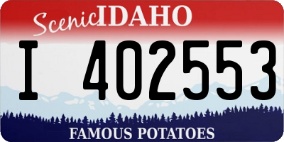 ID license plate I402553