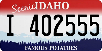 ID license plate I402555