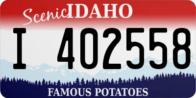 ID license plate I402558